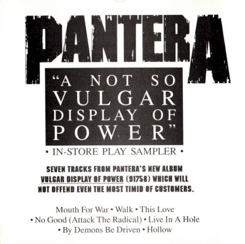Copertina A Not So Vulgar Display of Power