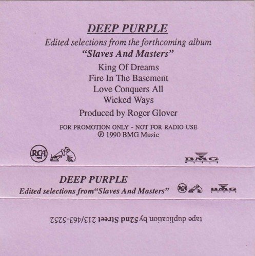 Copertina Edited Selections From the Forthcoming Album “Slaves and Masters”